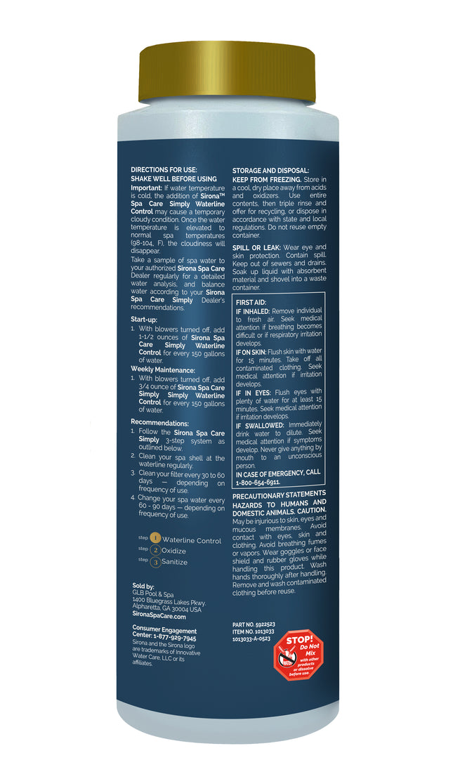 Sirona 82106 Simply Waterline Control 8fl oz